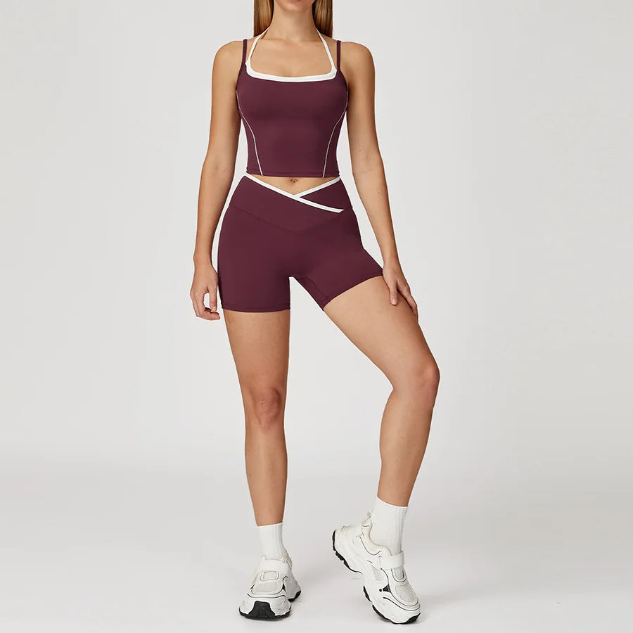 New Yoga Set 2 Pieces Workout Outfits Fitness Sportswear - GilloServ