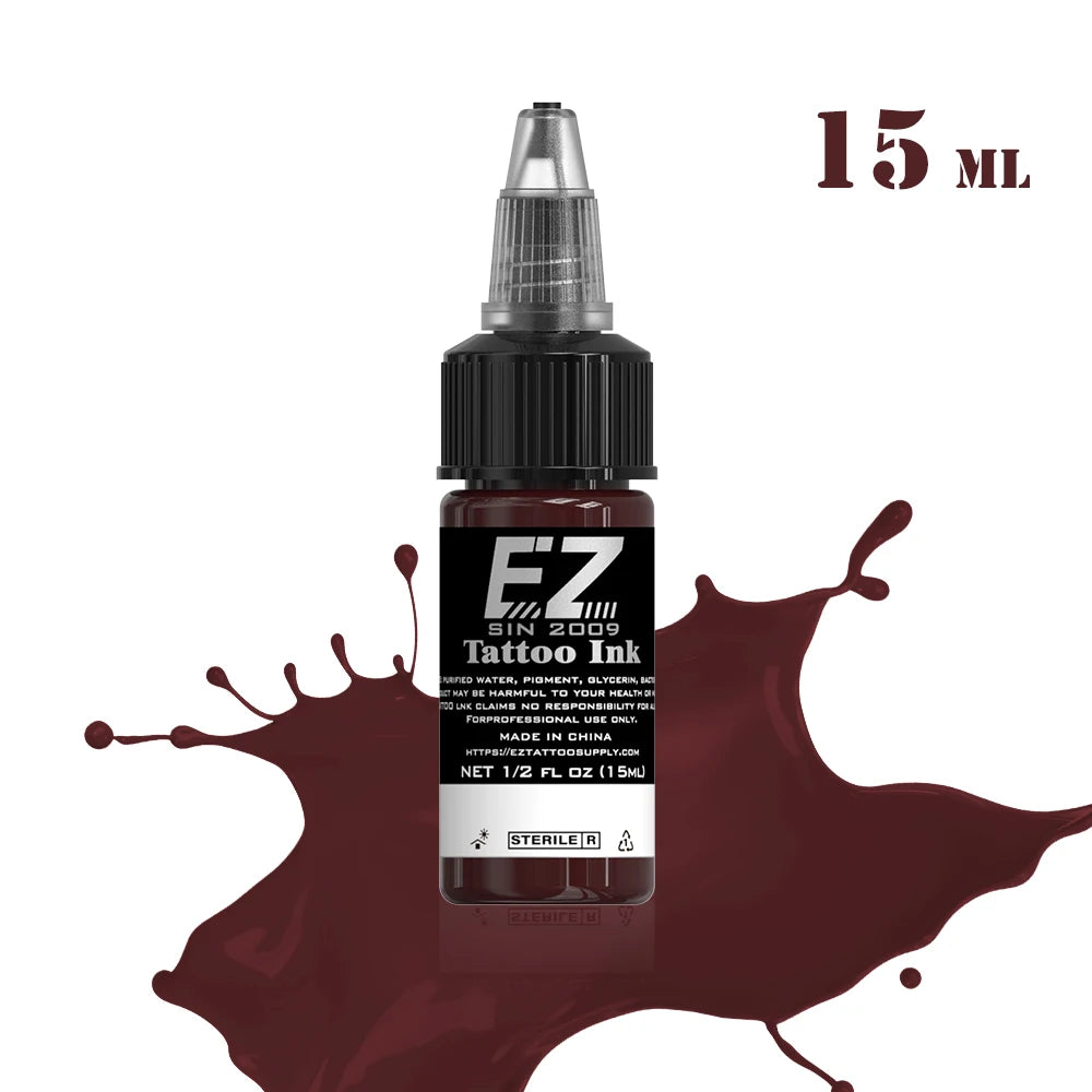 EZ Best Tattoo INK 25 Colors  1/2 oz 15ml/Bottle 3D Makeup Beauty Skin - GilloServ