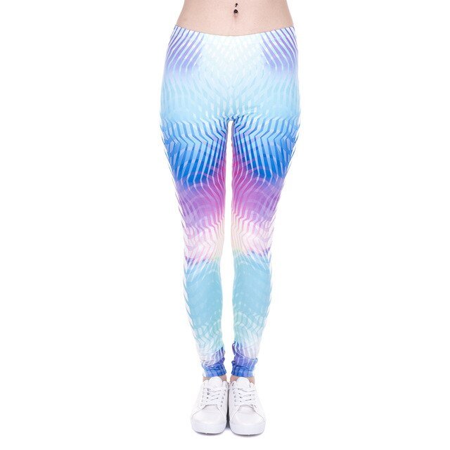 Brand Women Leggings White Arrowa Hologrephic Printing