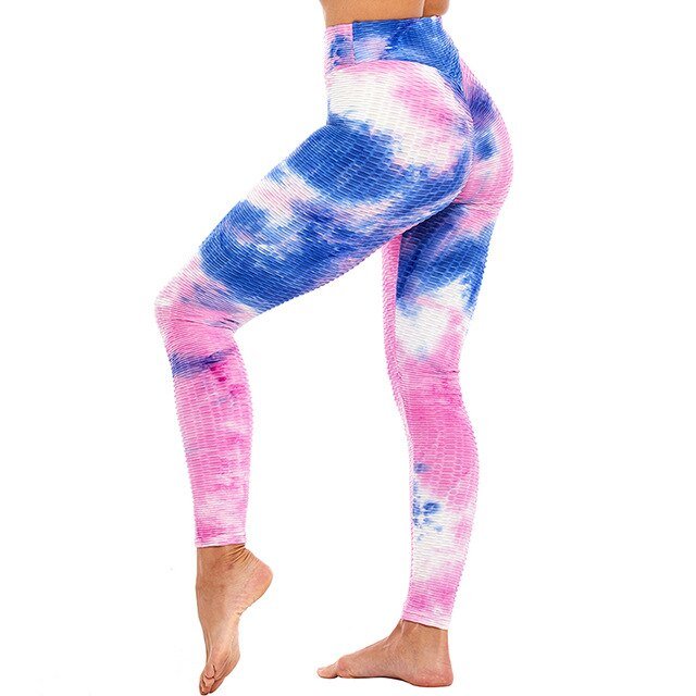 Butt Ruched Yoga Pants Tie-dye Streetwear High Waist - GilloServ