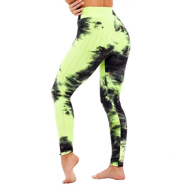 Butt Ruched Yoga Pants Tie-dye Streetwear High Waist - GilloServ