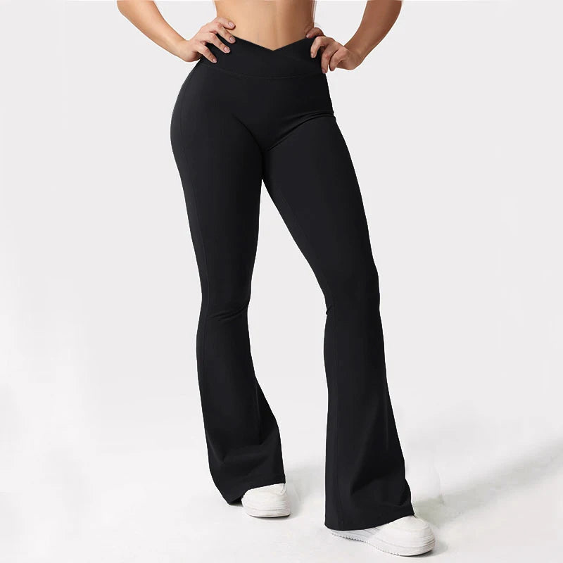 Best Yoga Pants Womens High Waist Hip Lifting Wide Leg Pants - GilloServ