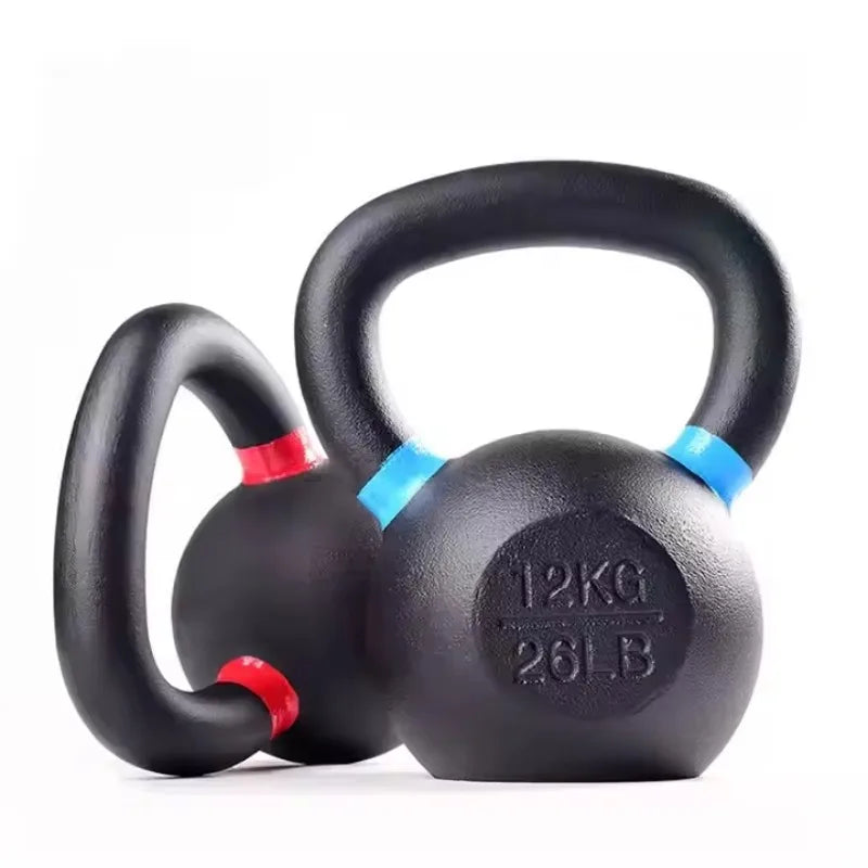 High Quality Cast Iron Competition Kettlebell 16KG// Powder Coated Gym Hot Selling Wide Handles Flat Bottoms for Fitness Training - GilloServ