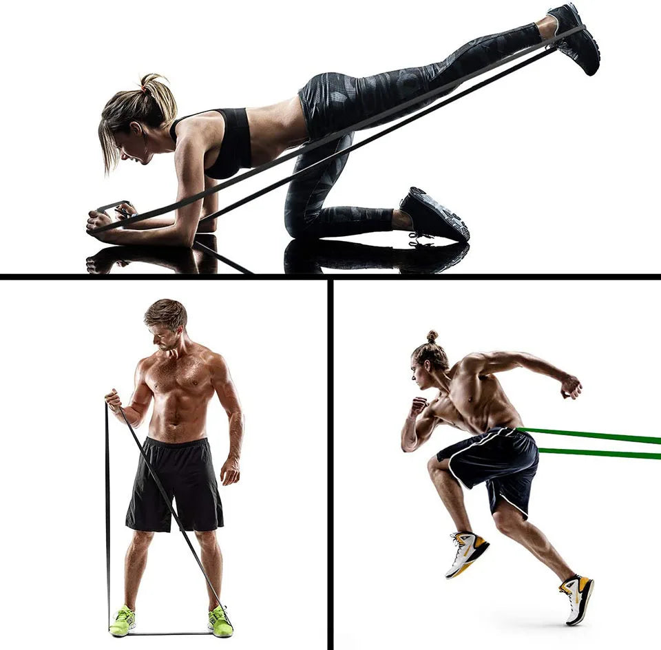 Unisex Fitness 208cm Rubber Resistance Yoga Band Pilates