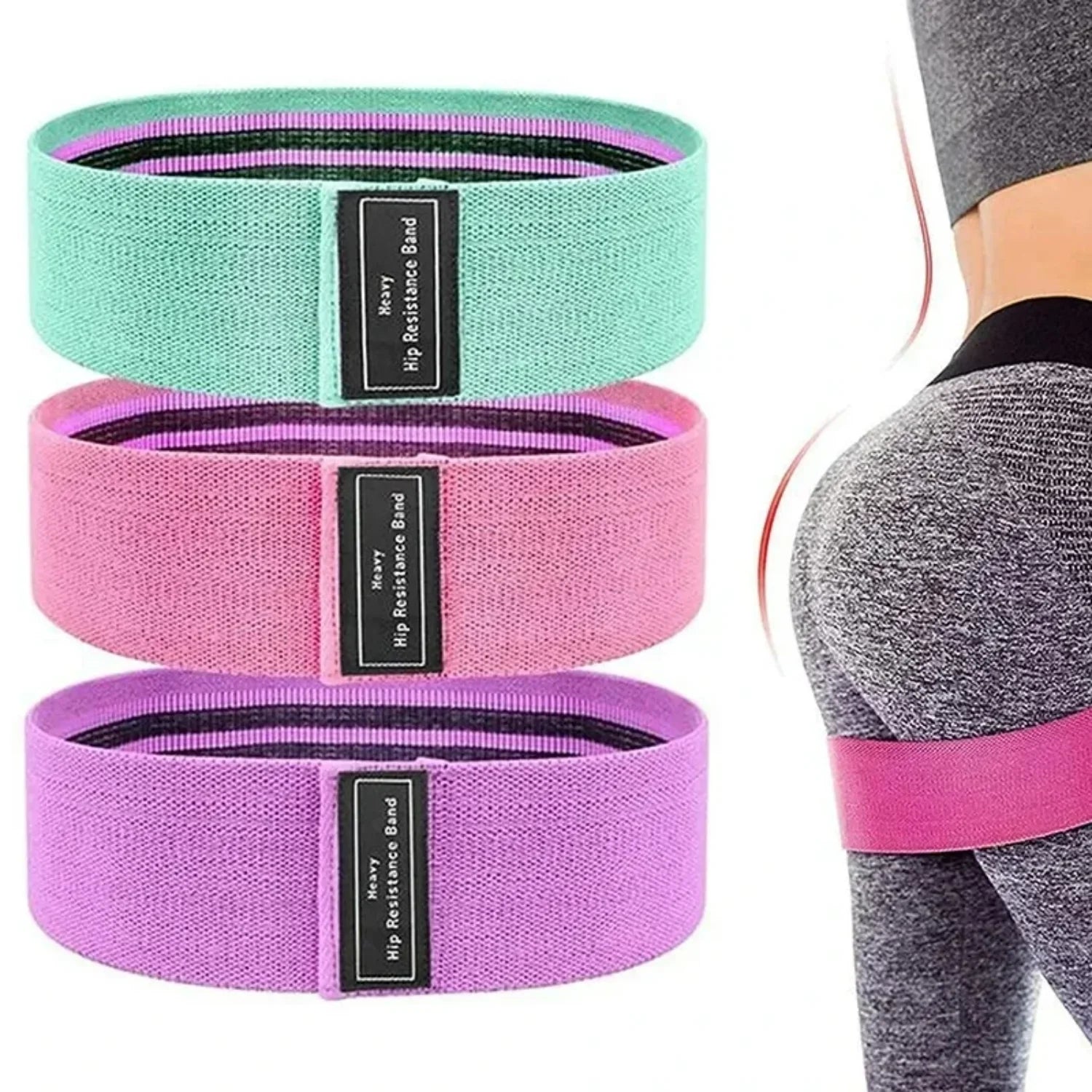 1/2/3  PCS Elastic Bands Fitness Resistance Bands Yoga Pilates - GilloServ