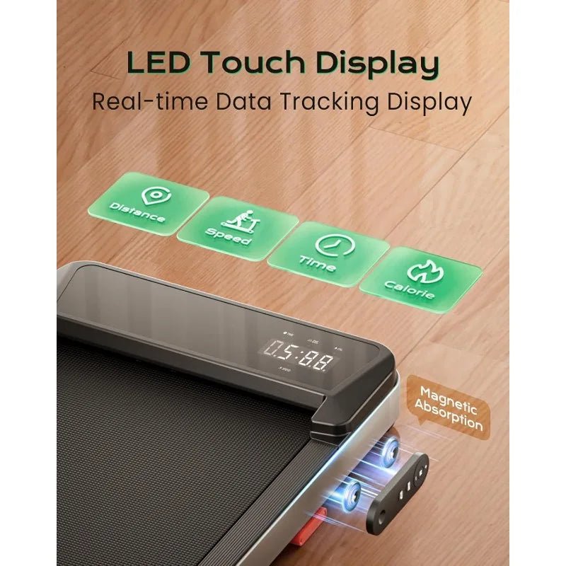 Walking Pad,Treadmill with Incline for Home Office, 2.5HP Portable Under Desk Treadmill with 265 Lbs Capacity,Remote Control - GilloServ