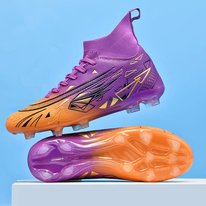 Best New Football Boots Adult Breathable/Long Spikes Sport Soccer Training Shoes/Cleats - GilloServ