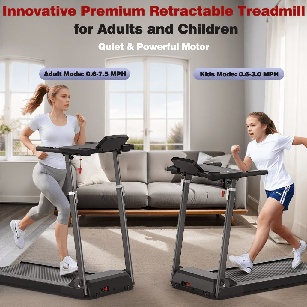 Treadmill With Tabletop Workstation And Adjustable Height - GilloServ