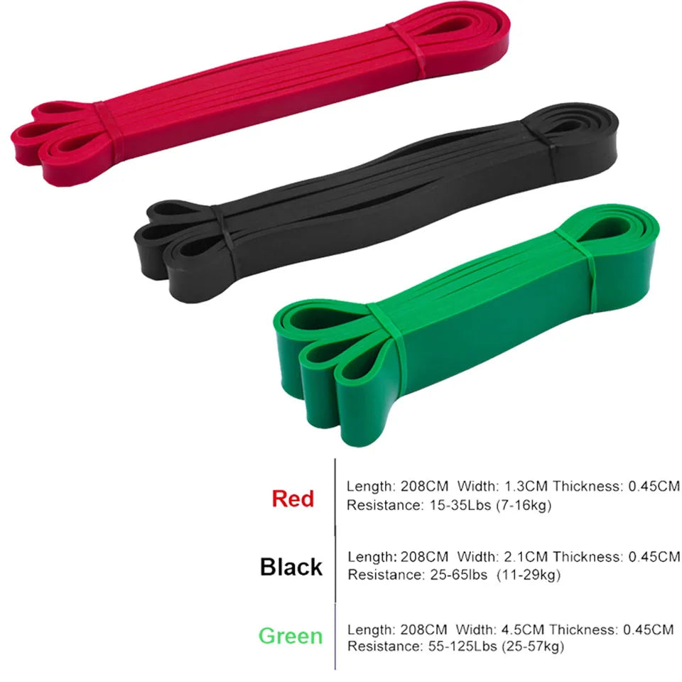 Unisex Fitness 208cm Rubber Resistance Yoga Band Pilates