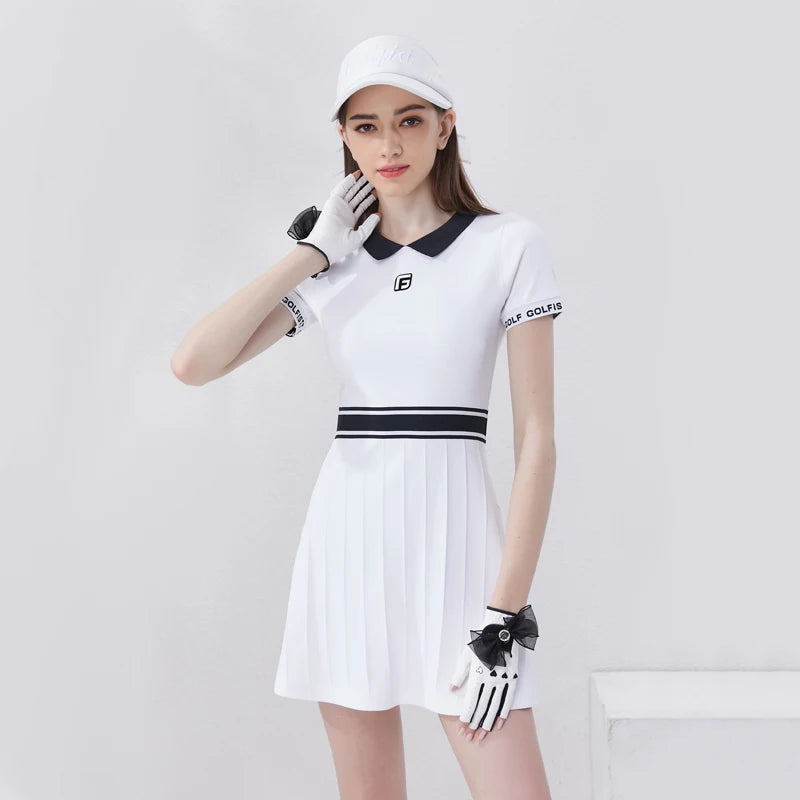 New Style Golf Knitted Dress with Lapel Slim Fit Casual Sportswear - GilloServ