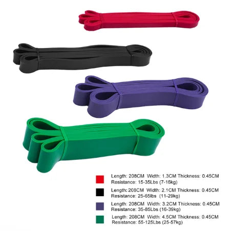 Unisex Fitness 208cm Rubber Resistance Yoga Band Pilates