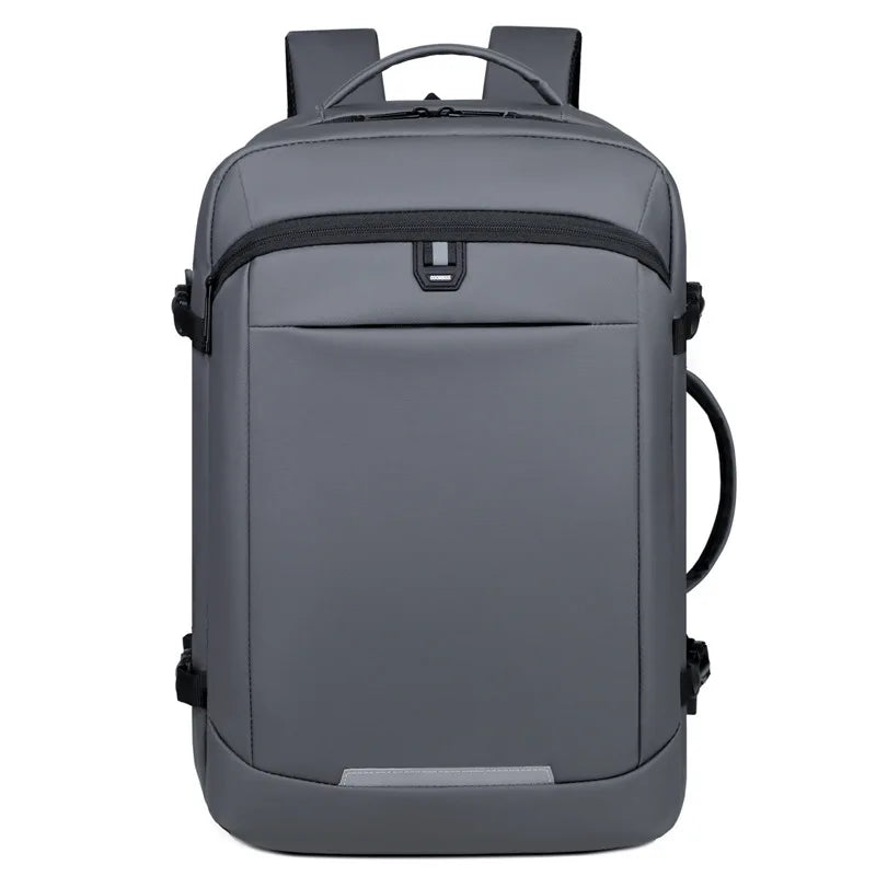 180 Degree Open Laptop Backpack with USB Charging Port Waterproof Business Travel Bag - GilloServ