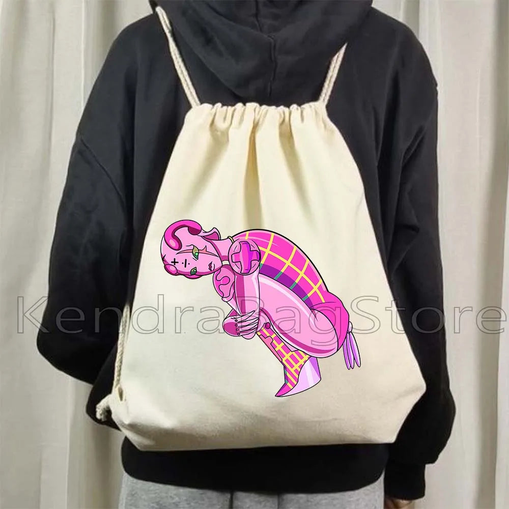 Fashion Spice Girls Print Canvas Drawstring Bags Soccer Backpack Gym - GilloServ