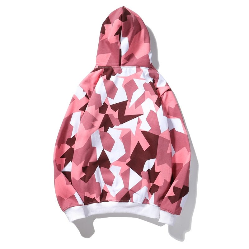 Camouflage Hooded Sweatshirts Fashion Mens Streetwear
