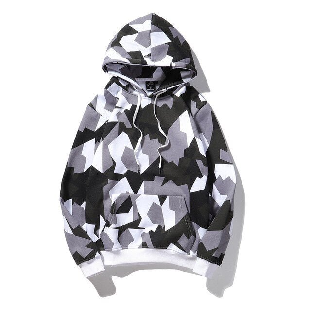 Camouflage Hooded Sweatshirts Fashion Mens Streetwear