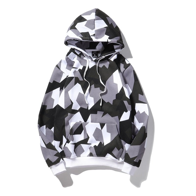 Camouflage Hooded Sweatshirts Fashion Mens Streetwear