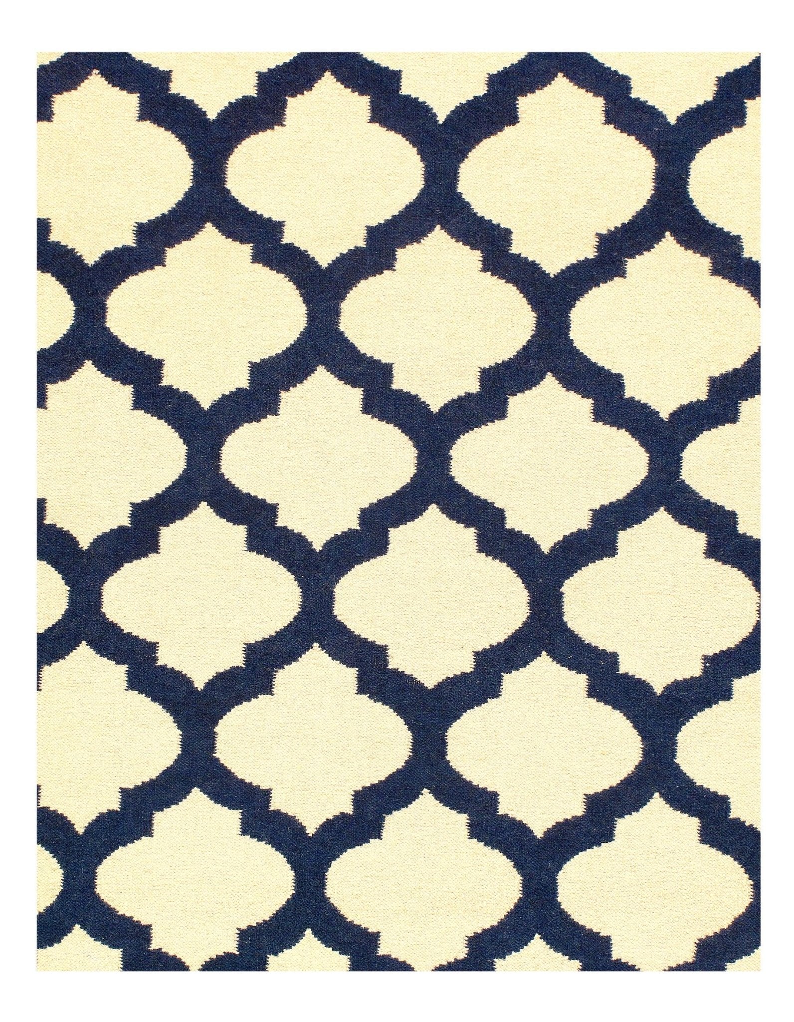 Canvello Handmade Blue Modern Hand Knotted Rug - 5' X 8'-2