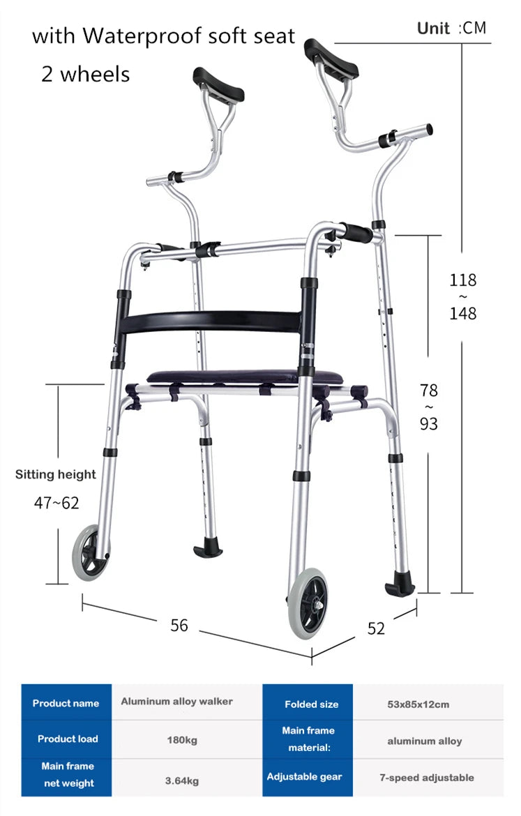 Elderly Rehabilitation Walker Device Underarm Crutche Walking Stick - GilloServ