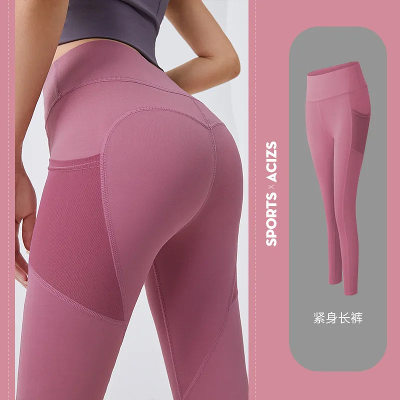 Yoga Pants with Pocket Plus Size Leggings Sport Girl Gym - GilloServ