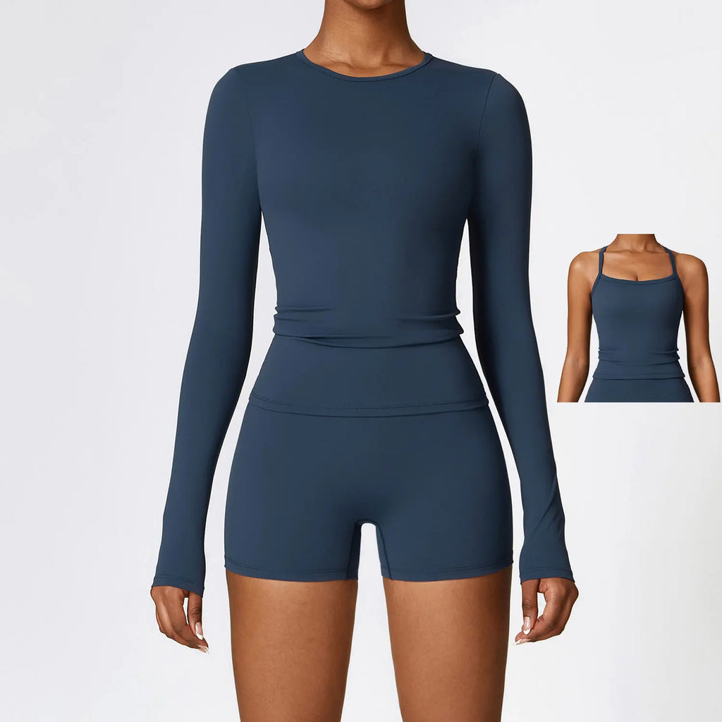 Best 2/3PCS Yoga Set Women Workout Set Seamless Sportswear Gym Clothing - GilloServ