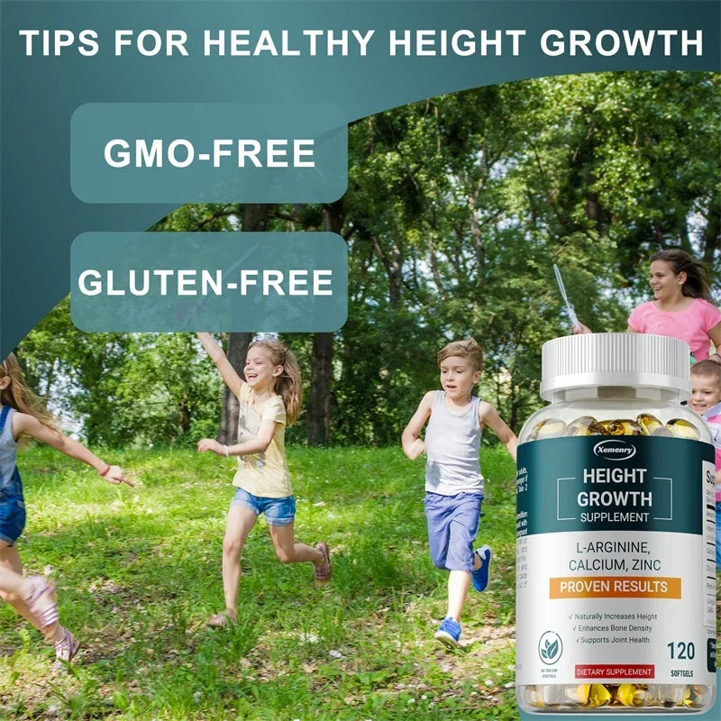 Height Growth Supplements - Supports Bone and Joint Health, Natural Height Growth, Promotes Absorption, and Boosts Immunity - GilloServ