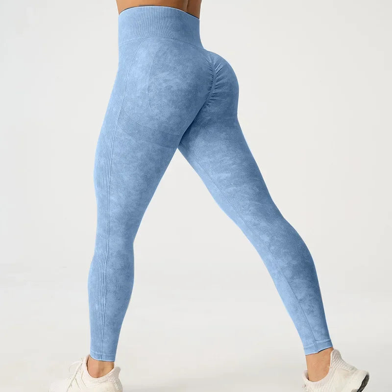 High Waisted Frosted Yoga Pants External Wear Hip Lifting Training Fitness Pants - GilloServ