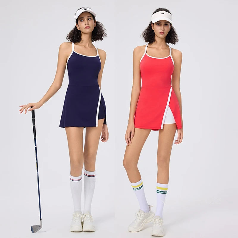 Backless Hollow Sports Dress Women Sleeveless Sling Yoga - GilloServ