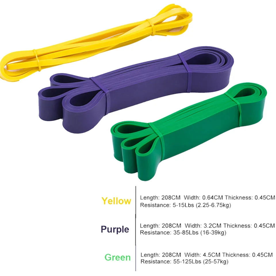 Unisex Fitness 208cm Rubber Resistance Yoga Band Pilates