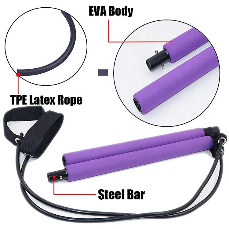 Hot sales rubber fitness rope belt portable squat yoga exercise