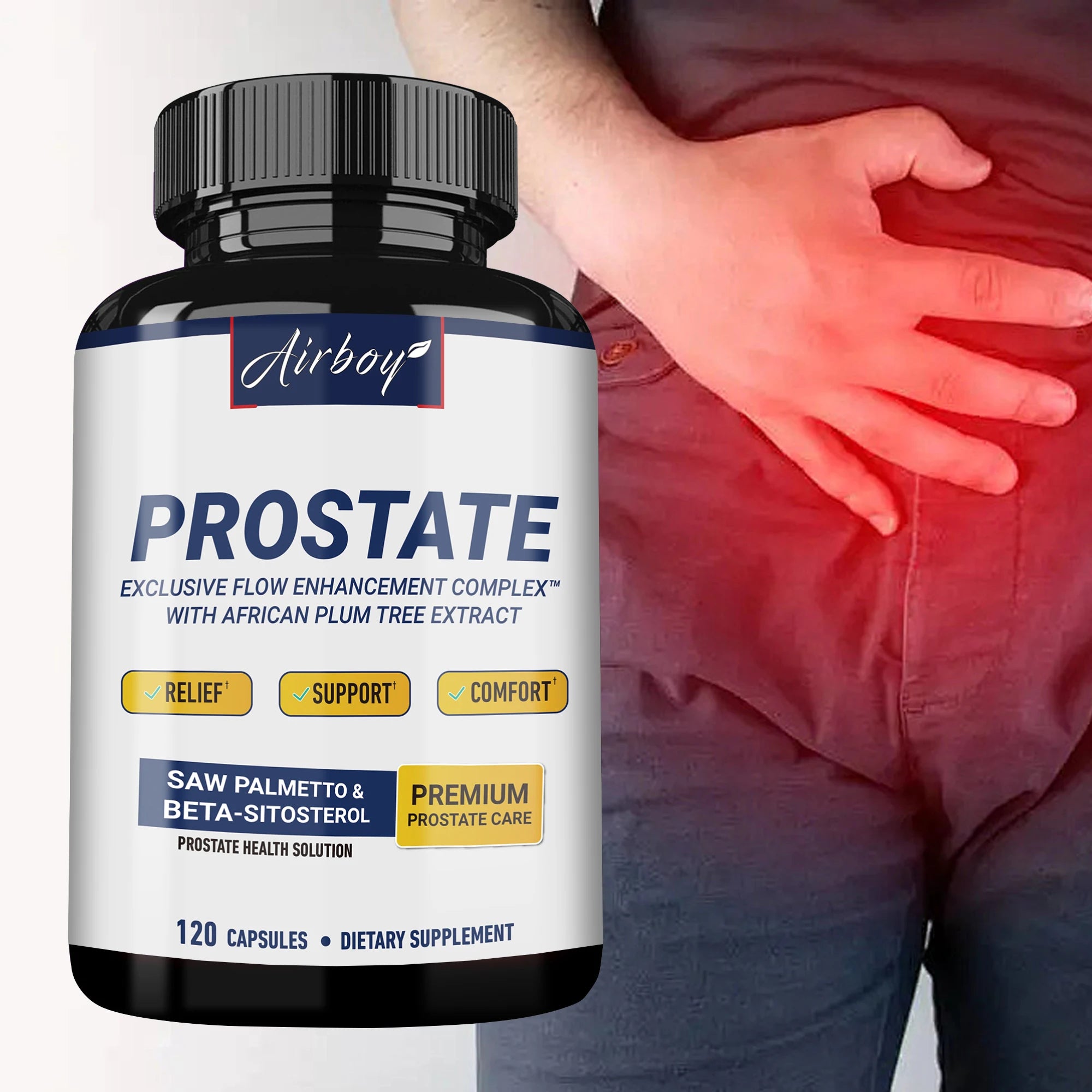 Prostate Support Capsules - with Natural Saw Palmetto - Supports Urinary Tract and Bladder - GilloServ
