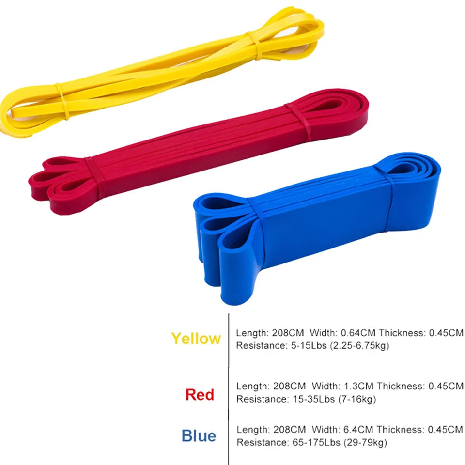 Unisex Fitness 208cm Rubber Resistance Yoga Band Pilates