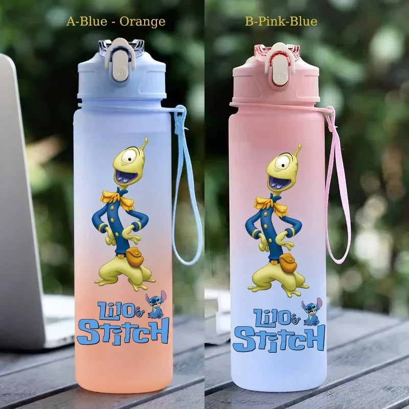 750ML Stitch Straw Water Bottle Eco-Friendly Plastic Water Cup - GilloServ