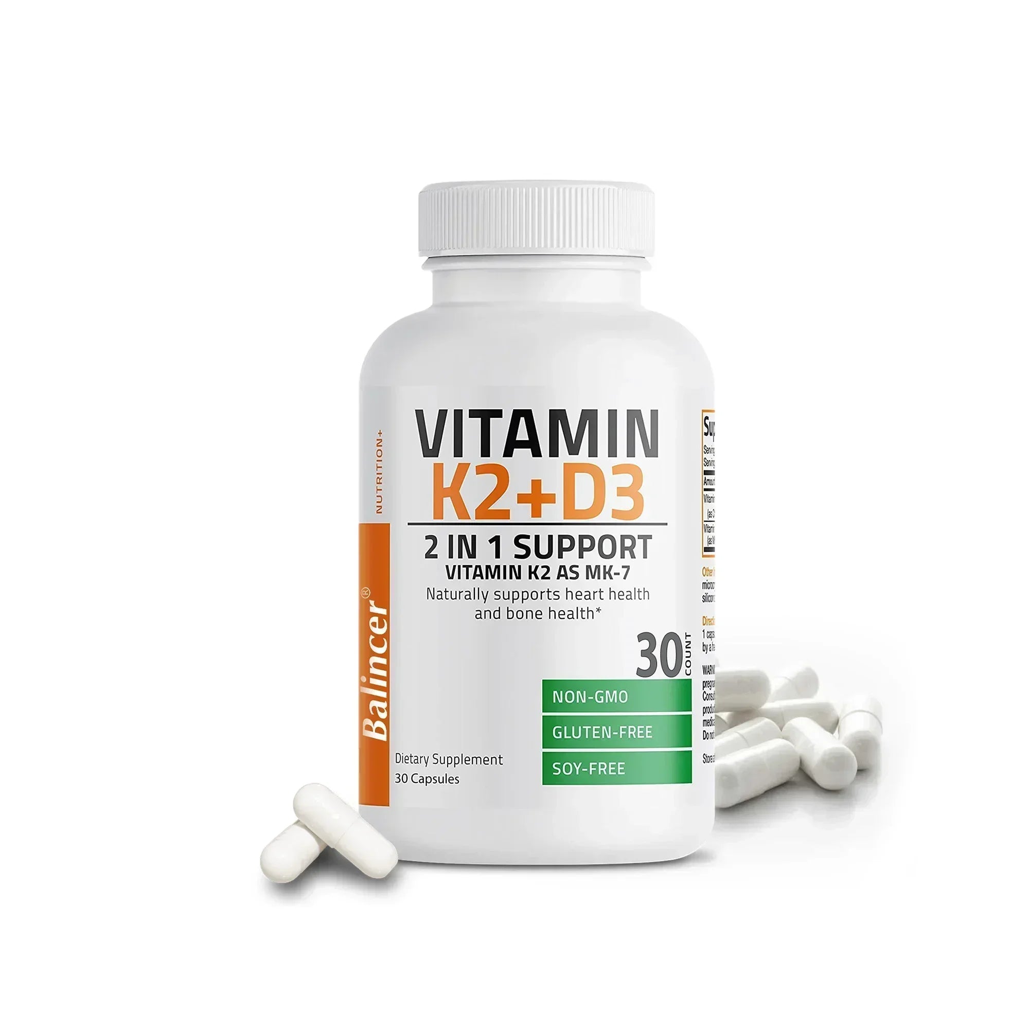 Vitamin D3K2 Capsules 5,000IU - Support Teeth Bone Heart Health Joint Health,Dietary Supplement,Non-GMO - GilloServ