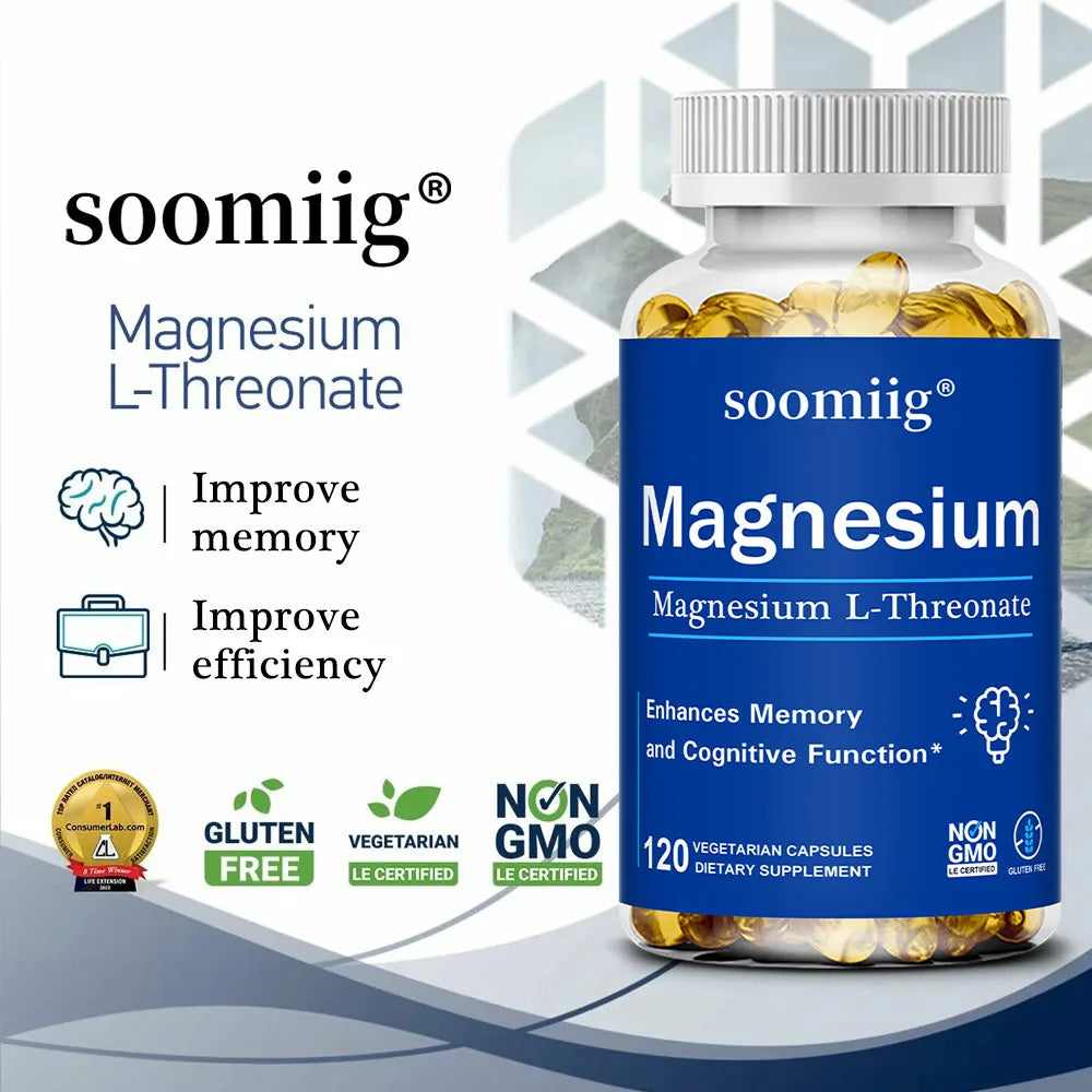 Magnesium L-Threonate Capsules – Promotes Brain Health, Memory,Enhances Memory and Cognitive Function - GilloServ