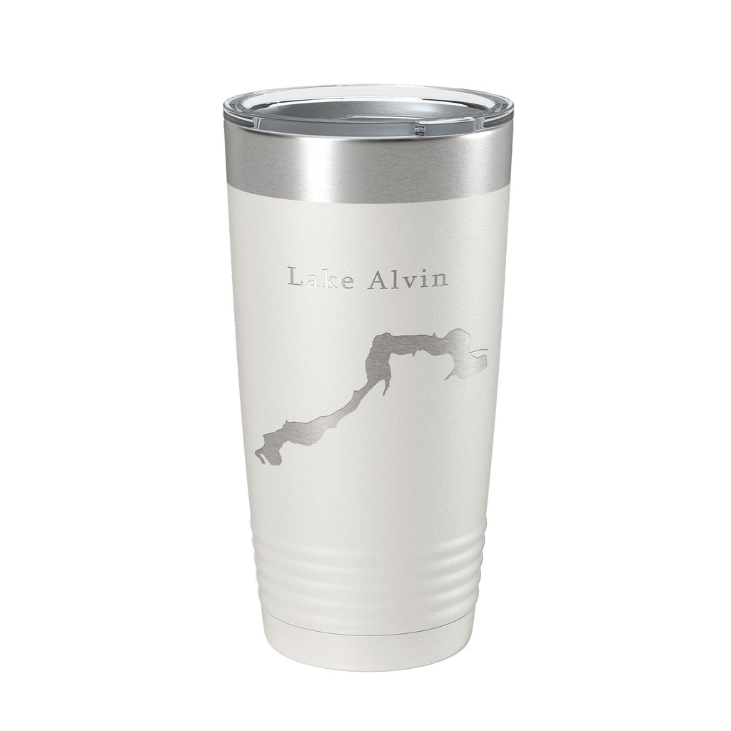 Lake Alvin Map Tumbler Travel Mug Insulated Laser Engraved Coffee Cup South Dakota 20 oz-1