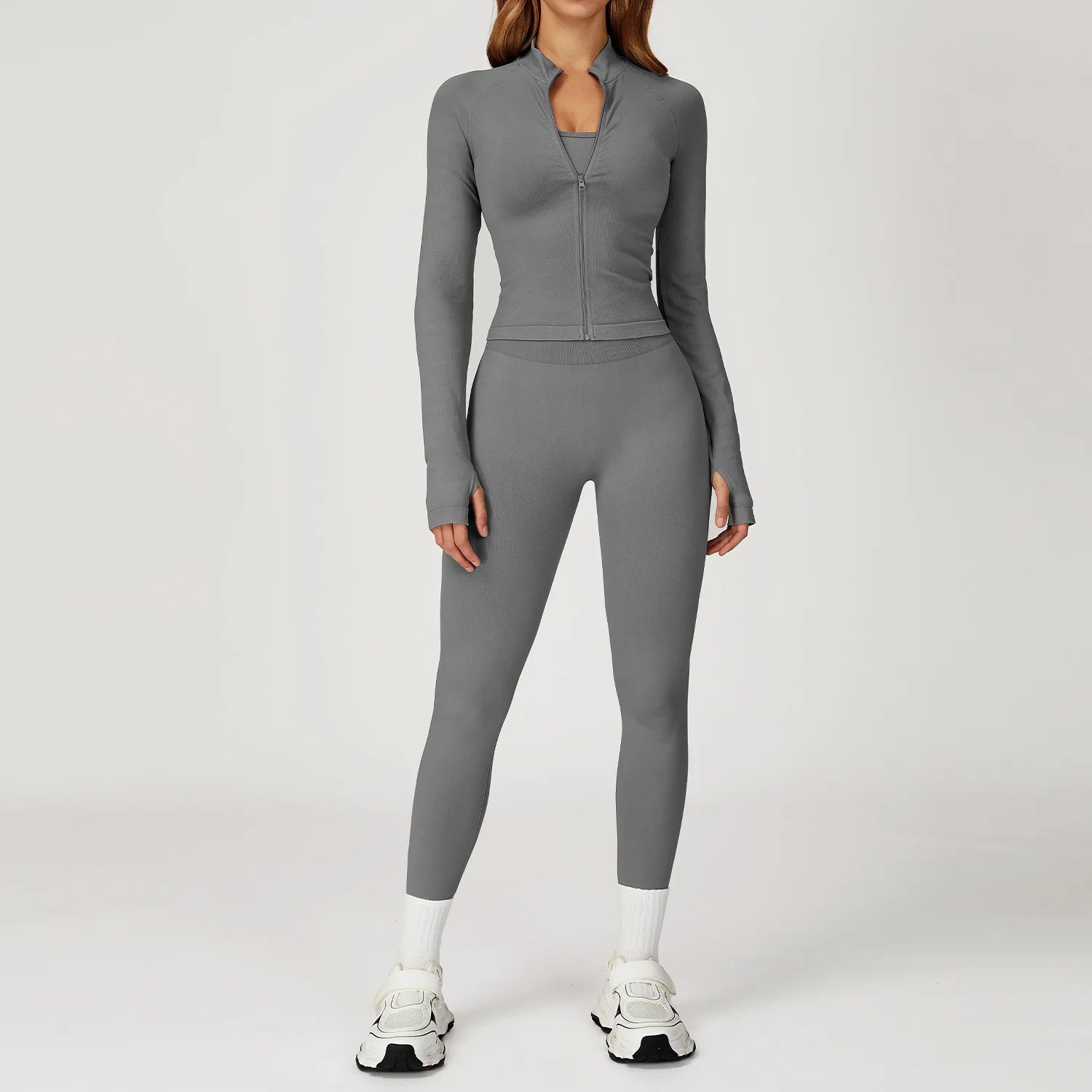 Seamless 2 Piece Yoga Set Women Gym Tracksuit/Workout/Running - GilloServ