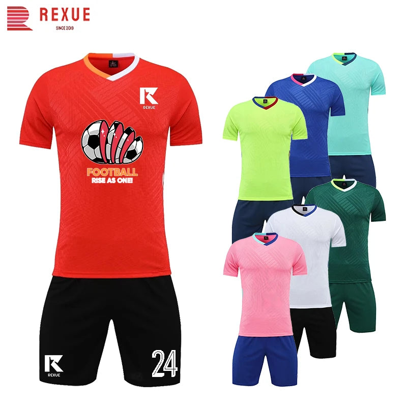 Blank Soccer Jersey Suit for Men/Kids