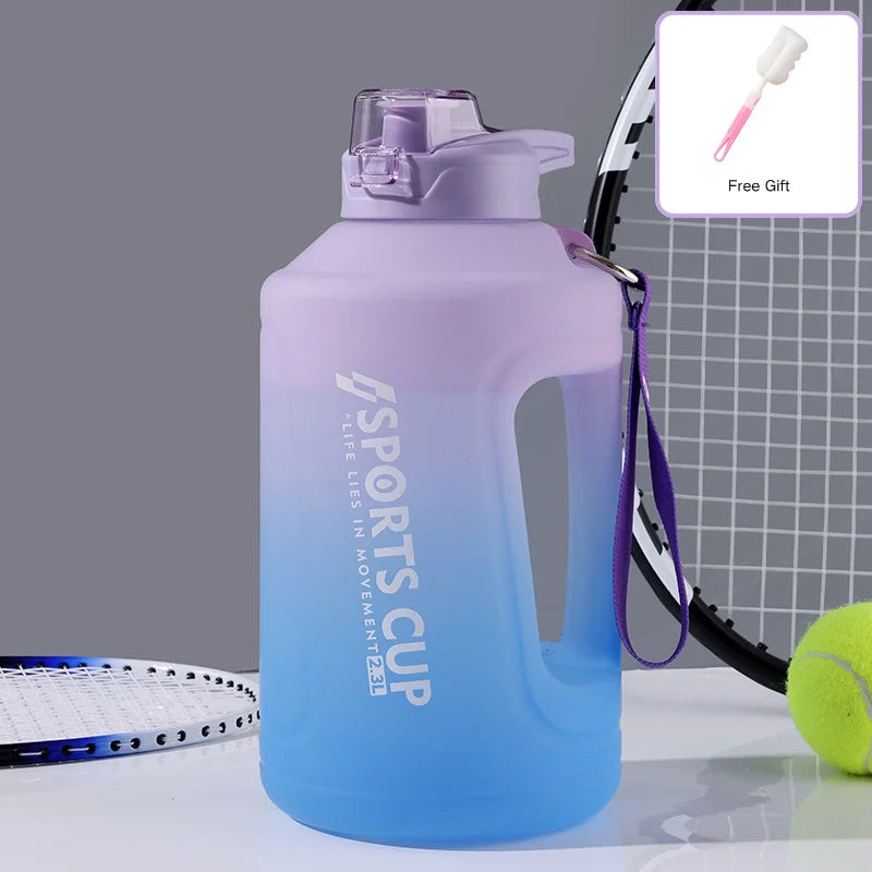 1500ml//2300ml Large Capacity Fitness Portable Scale Gradient Kettle - GilloServ