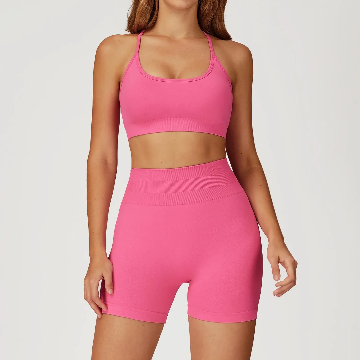 Seamless 2 Piece Yoga Set Women Gym Tracksuit/Workout/Running - GilloServ