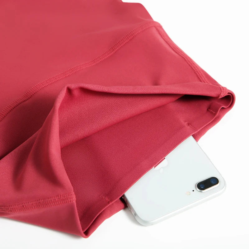 Nylon Leggings Women Yoga Pants Tight High Waist Hidden Pocket - GilloServ