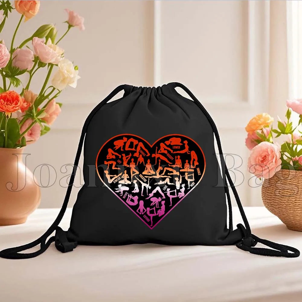 Floral Graphic Yoga Heart Fitness Workout Gymnastics Gymnast Gifts - GilloServ
