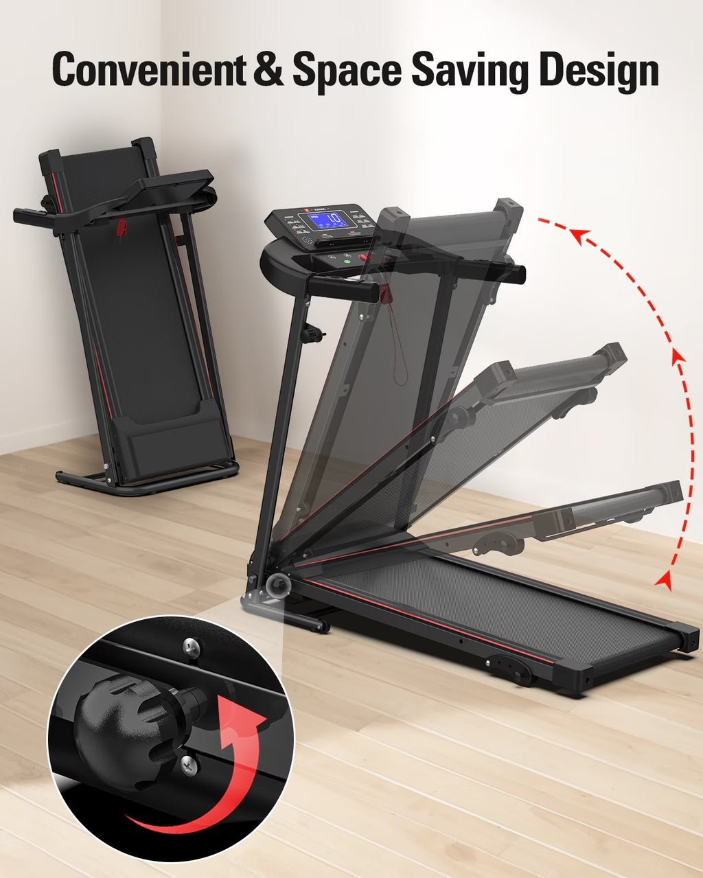 Foldable Treadmill Fitness Walking Machine - GilloServ