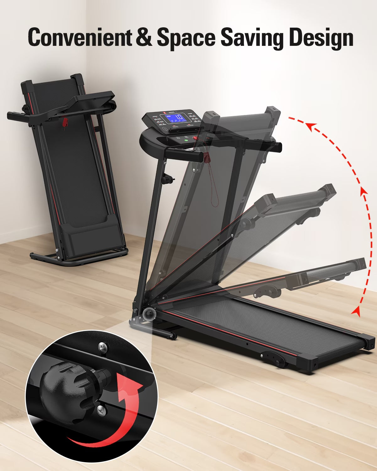Foldable Treadmill Fitness Walking Machine - GilloServ