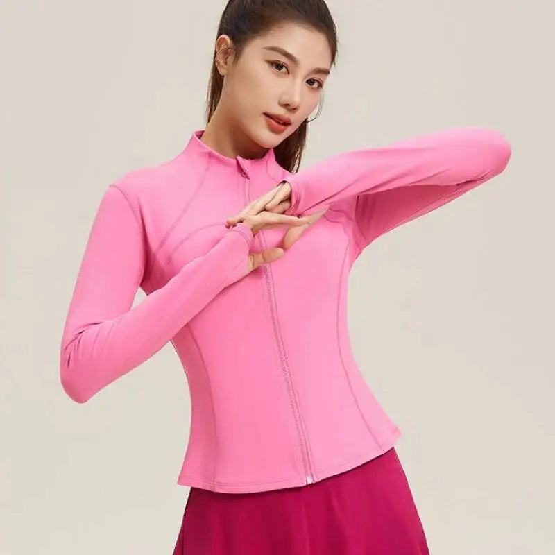 Jackets For Fit Coat Zippers Casual Wear Long Sleeve///Tight Clothing Slimming Yoga - GilloServ