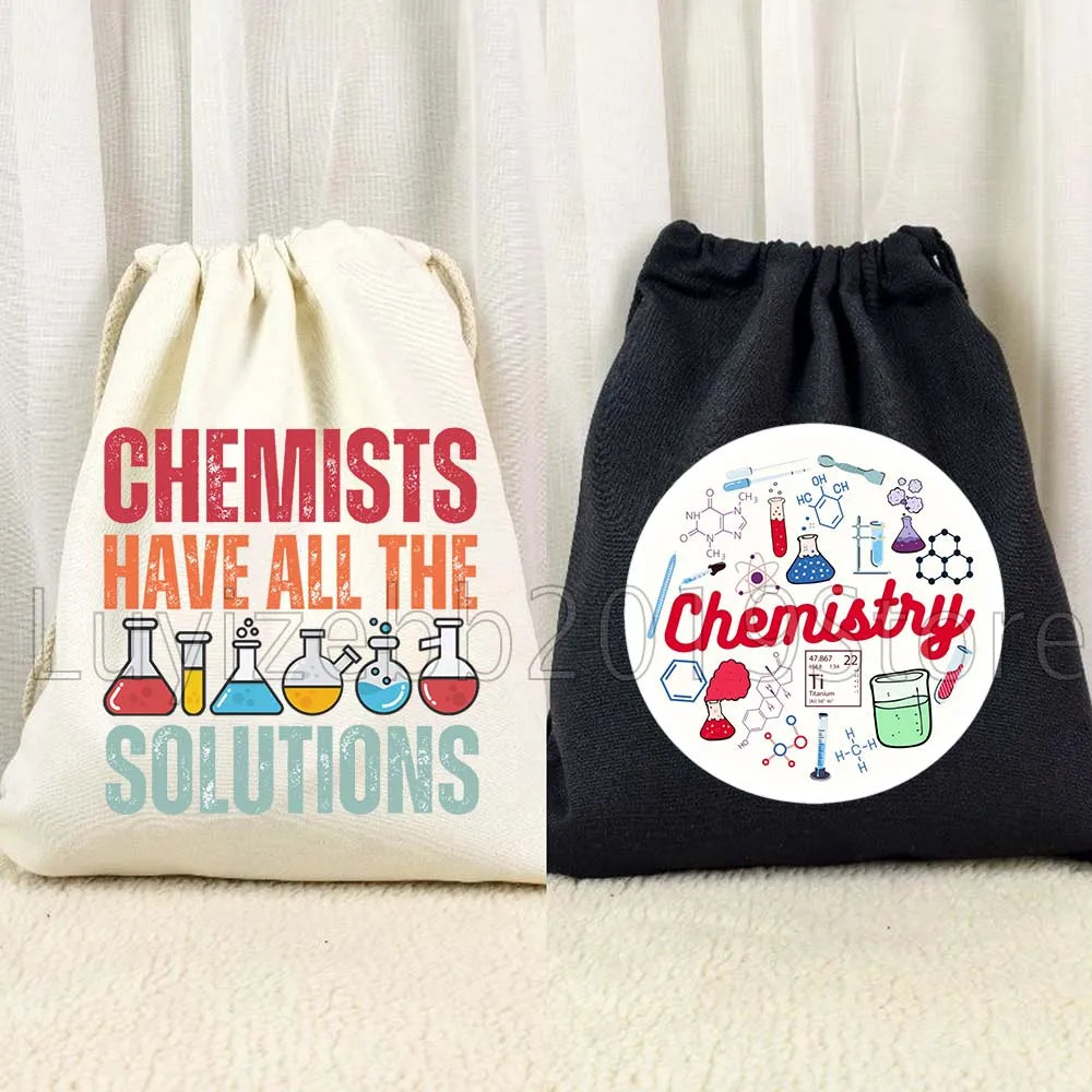 Funny Chemistry Biology Science Art Cute Gifts Canvas Drawstring Bags - GilloServ