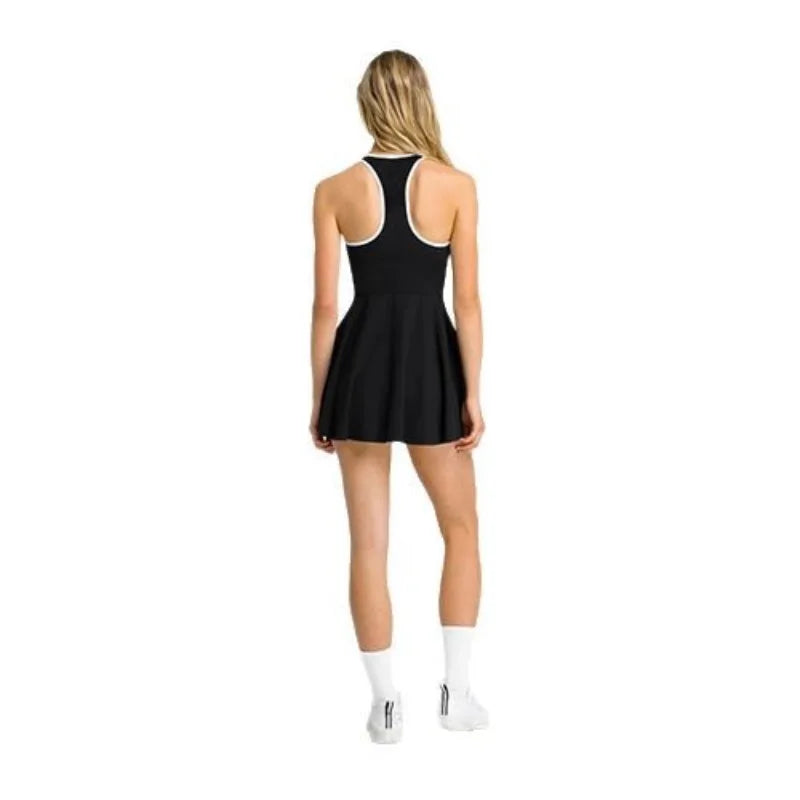Tennis Dress Women with Shorts Black White Red Golf Wear Breathable Badminton Sport Active Wear 2025 New Training Suit Female - GilloServ