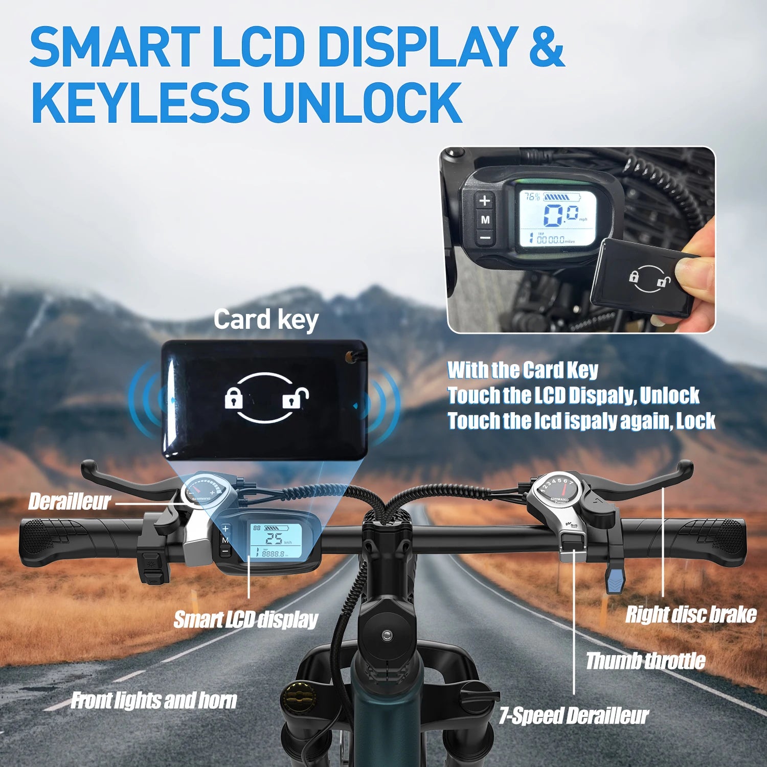 Commuter Electric Mountain Bike Electric Bicycles for Adults with 30-Mile Range - GilloServ