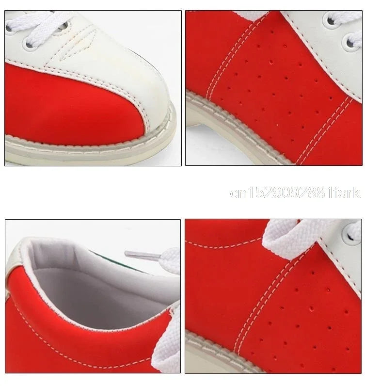 Leather Bowling Shoes For Men Fitness Sports Shoes Bowling Supplies Women Breathable Bowling Sneaker Entertainment Shoes Eu34-47 - GilloServ