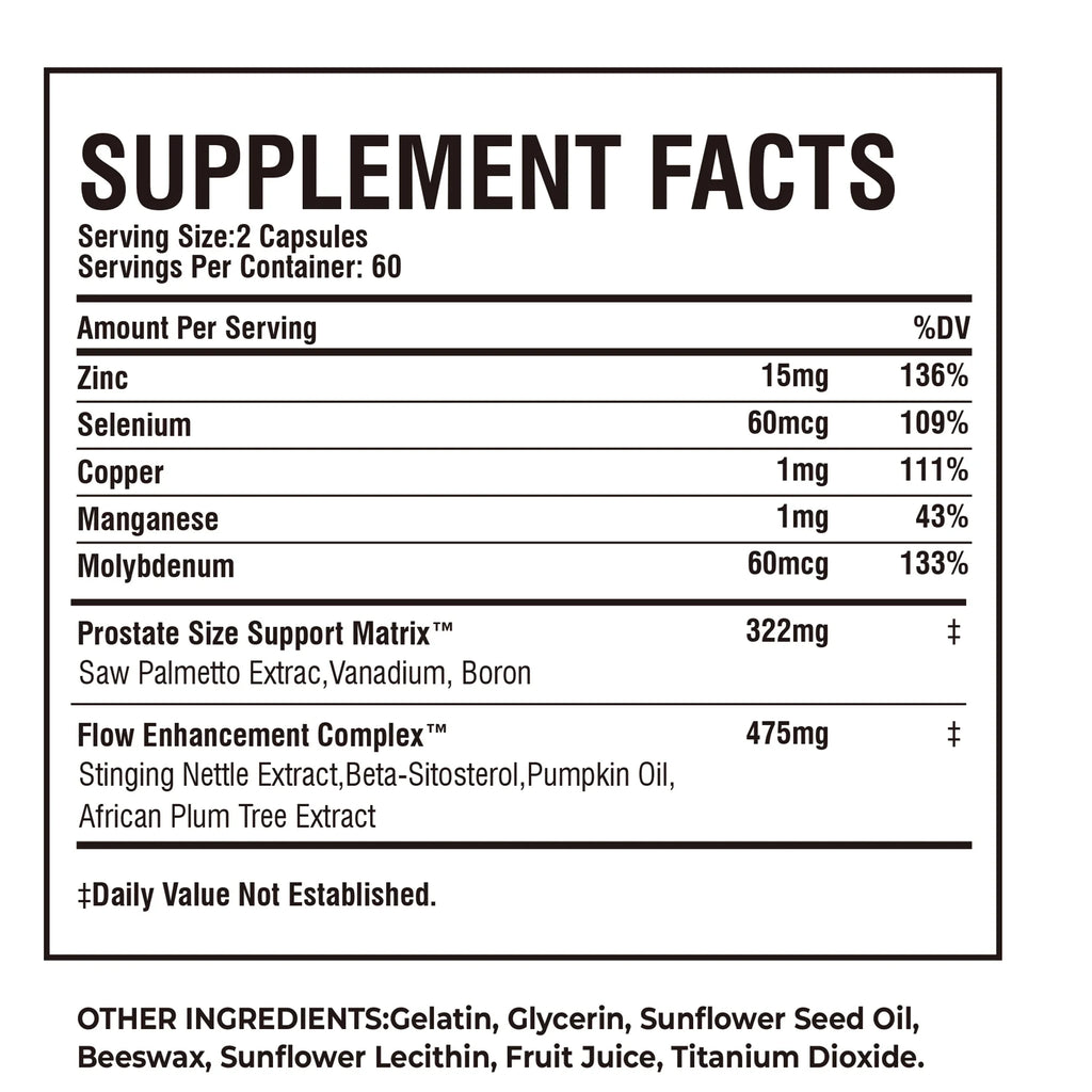 Prostate Support Capsules - with Natural Saw Palmetto - Supports Urinary Tract and Bladder - GilloServ