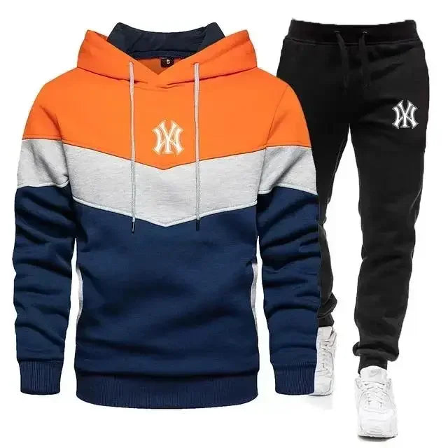 High-quality men's casual sportswear for running and jogging in Spring and autumn 2025, 2 sets of zipper sweatshirts and pants - GilloServ